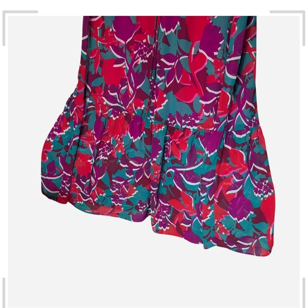 Pre-owned Floral V-Neck Maxi Dress - Multicolor - Picture 8 of 12